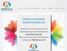 Tablet Screenshot of kohlercia.com.br